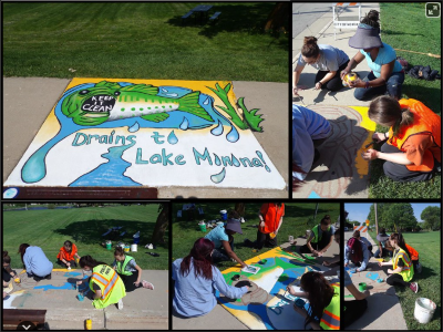 montage of storm drain murals